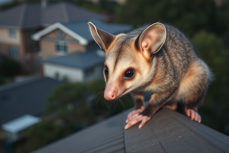 Possum in Schofields residential area
